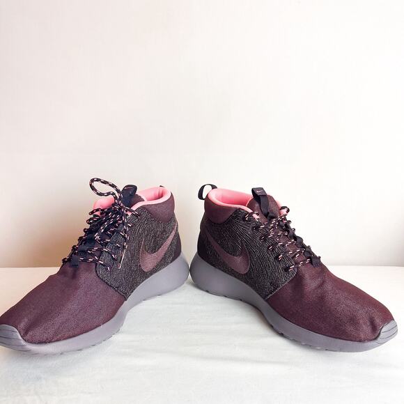 NIKE Roshe Run Red/Wine Mahogany Mid QS City Pack NYC Sz. 9.5 - Picture 8 of 8
